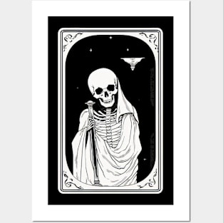 Skeleton Tarot Card Reader Astrology Occult Posters and Art